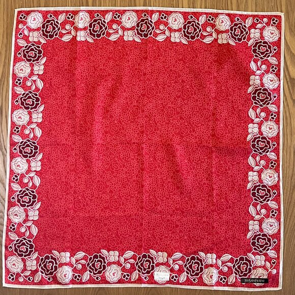 YSL Cotton Scarf  / Handkerchief - Picture 4 of 6